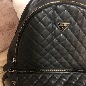 leather guess backpack